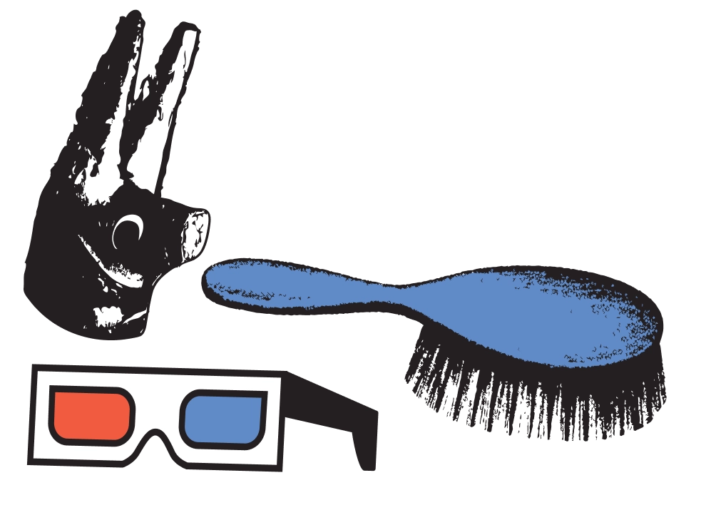 llama glasses hairbrush